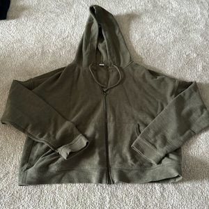 Old Navy green cropped hoodie
